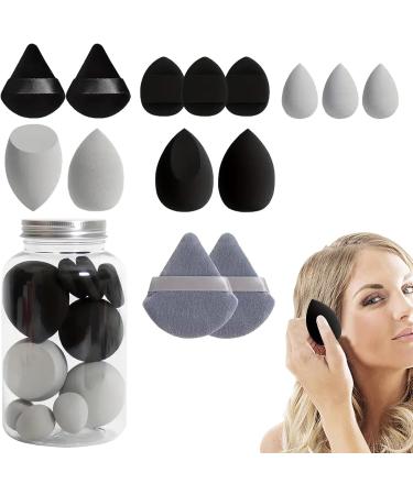 Virtcooy Makeup Puff Beauty Makeup Sponge Set | Portable Sponge Facial Makeup Tools Blender Sponges for Powder Foundation Black - Buy Online on SooperMarket.com