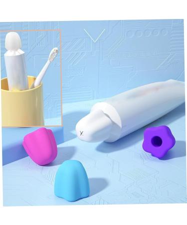 4PCS Self Closing Toothpaste Caps Food Grade Silicone Toothpaste Cap Flower-Shape No-Waste Toothpaste Squeezer Caps Portable Toothpaste Cap Dispenser - Buy Online on SooperMarket.com