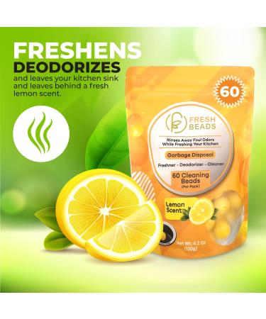 60-Count Lemon Sink Garbage Disposal & Drain Cleaner Pods - Freshener & Deodorizer for Odor Control - Buy Online on SooperMarket.com