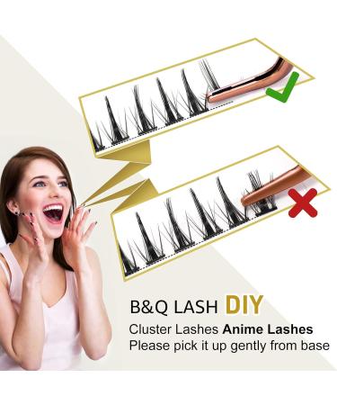 72 D Curl Natural Eyelash Cluster Extensions - DIY Soft Fluffy Lash Clusters (B32-D-MIX) - Buy Online on SooperMarket.com