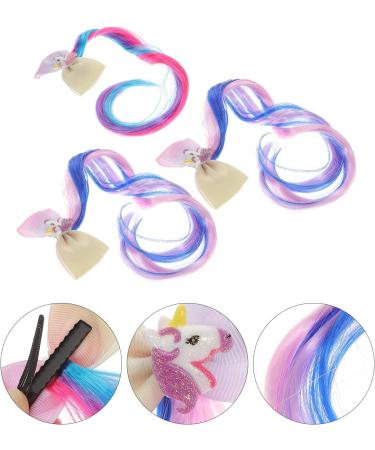 Hair Accessories for Girls Bulk Unicorn Wigs for Hair Extensions Clips 3PCS - Buy Online on SooperMarket.com