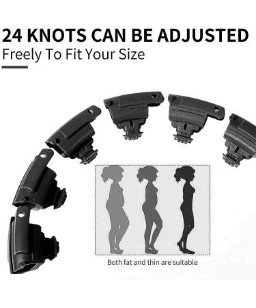 TOMOIN Smart Weighted Hula Hoop for Adults & Kids | 24 Detachable Knots | Non-Falling Design | Weight Loss & Fitness Tool - A-Black - Buy Online on SooperMarket.com