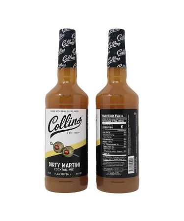 Lara's Gourmet Passions Collins Dirty Martini Cocktail Mix - 2 Pack (32 fl oz each) with Free 4-Count Coasters - Buy Online on SooperMarket.com