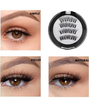 Lumentes Magnetic Eyelashes Lumentes Magnetic Lashes Magnetic Eyelashes Without Eyeliner Reusable Magnetic Eyelashes with Applicator No Glue or Liner Needed (Color : KS01-4) - Buy Online on SooperMarket.com