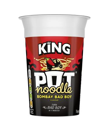 Pot Noodle Bombay Bad Boy King Pot Vegetarian quick to make noodles 114 g Bombay Bad Boy 114 g (Pack of 1)