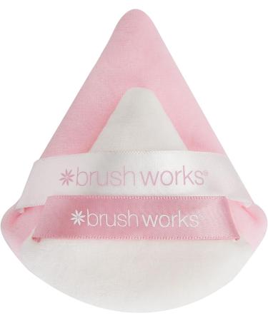 Brushworks Triangular Powder Puff Duo - Professional Makeup Applicator Set - Buy Online on SooperMarket.com