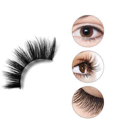 Buy 4 Pairs of 3D False Eyelashes - Reusable Natural Eyelashes Set (G106) | International Shipping - Buy Online on SooperMarket.com