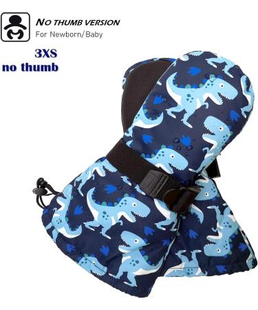 Highcamp Waterproof Snow Mittens for Toddlers XS (3-4 Y) - Dino Design - Buy Online on SooperMarket.com