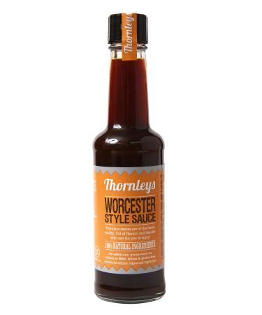 Thornleys Worcester Style Sauce | 1 Bottle x 150ml | No Additives Preservatives Colours MSG Wheat or Gluten | Suitable for Vegans | Ideal to Add to Soups Casseroles Stews and More 150 ml (Pack of 1)