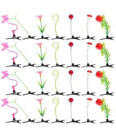 KALLORY 28pcs Bean Sprout & Flower Hair Clips Set for Women - Cute Plant Barrettes & Hairpins for Girls - Grass Hair Accessories - Buy Online on SooperMarket.com