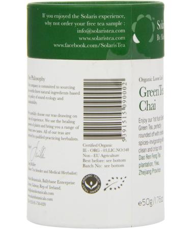 Organic Solaris Loose Whole Leaf Green Tea Chai 50g - Pack of 1 - Buy Online on SooperMarket.com
