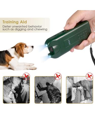 ASSCA Anti Barking Device Ultrasonic Dog Deterrent Anti Dog Barking Deterrent Devices with 3-in-1 Charging and Safe for People and Pets Mini Ultrasonic Dog Repeller is Suitable for Most Dogs Green - Buy Online on SooperMarket.com