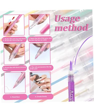 Nail Polish Pens 12Pcs/Set Nail Art Pens 12 Colors Quick Dry Nail Art Paint Smooth Graffiti Dotting Pen Waterproof Drawing Painting Nail Polish Design Pens - Buy Online on SooperMarket.com