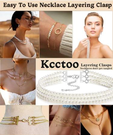 KCCTOO Necklace Connectors for Layering - 18K Gold and Silver Women's Jewelry Clasps - Buy Online on SooperMarket.com