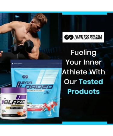 Limitless Pharma EAA Loaded | Intra Workout Essential Amino Acid Supplement | EAAs BCAAs L-Carnitine Electrolytes Sugar Free | Post Workout Muscle Recovery Energy Hydration | 40 Servings (Rocket Pop) - Buy Online on SooperMarket.com