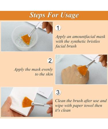 15PCS Facial Brushes Fan Mask Brushes - Soft Facial Applicator Tools for Peel Glycolic Mask Makeup - Buy Online on SooperMarket.com