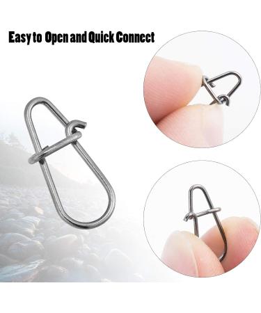 Dr.Fish 50 Pack Stainless Steel Crankbait Snaps - Quick Change Fishing Clips - Bass Fishing Lure Snaps - 50 Pack - Buy Online on SooperMarket.com