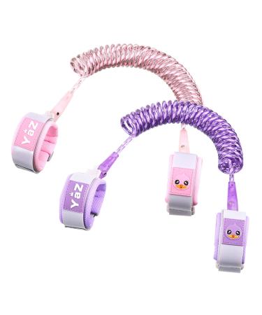 Safety Wrist Link for Toddlers,2 Pack 2.5M / 8.2 ft 360Rotate Night Vision Anti Lost Wrist Link,Child Lock Wrist Band