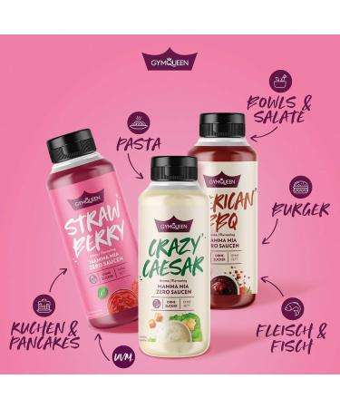 Gymqueen Mamma Mia Zero Sauce 3x265ml - Low-Calorie Fat-Free Sugar-Free Curry Ketchup for Salads & Dishes - Vegetarian & Lactose-Free - Buy Online on SooperMarket.com