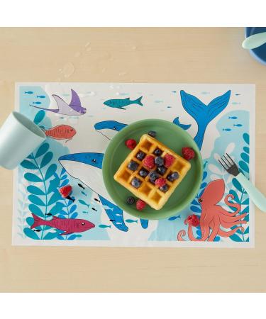 Under the Sea Stick-On Disposable Baby Placemats - 50 Pack (12 x 18 in) | Kids Fun & Hygienic Dining Solution - Buy Online on SooperMarket.com
