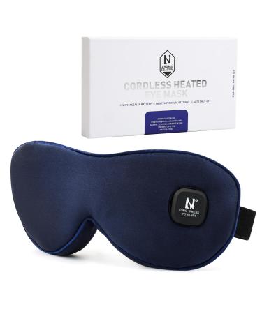 Aroma Season Heated Eye Mask Moist Heat Eye Compress with Cordless Design for Blepharitis and Dry Eyes Treatment(Navyblue) navy blue