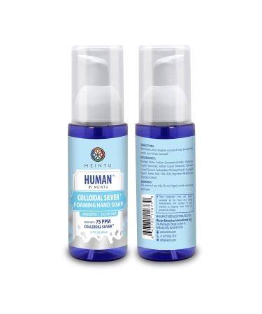 MEINTU Human Colloidal Silver Foaming Hand Soap - 75 PPM - Eliminates 99.99% of Germs Unscented Sulfate-Free 2.7oz Pump Bottle for All Skin Types - International Shipping Available - Buy Online on SooperMarket.com