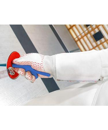 Foil Sword with Pistol Grip - Electric Fencing Weapon Set for Adults - Olympic Blade, Body Wire Socket, Guard Pad - Red/Blue (Right) - Buy Online on SooperMarket.com
