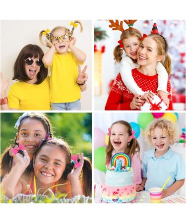 40 Pcs Hair Bows for Girls - Elastic Hair Bands Hair Accessories for Baby Kids Toddler Girls - Buy Online on SooperMarket.com
