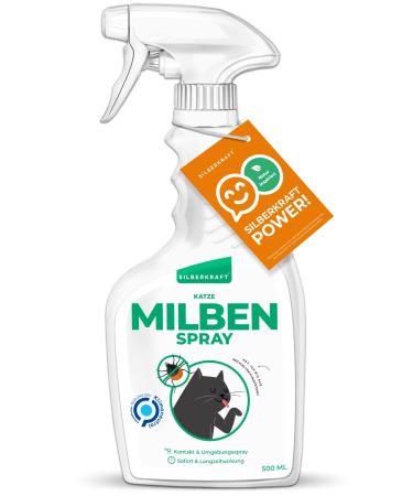 Silver power mite spray cat 500 ml reliable mite protection for cats efficient and guaranteed helpful anti-mite agent