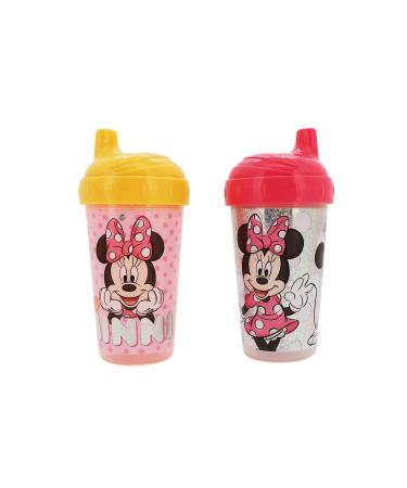 Cudlie Disney Baby Girl 2 Pack 10 Oz Hard Spout Sippy Cup for Toddler Glitz Minne