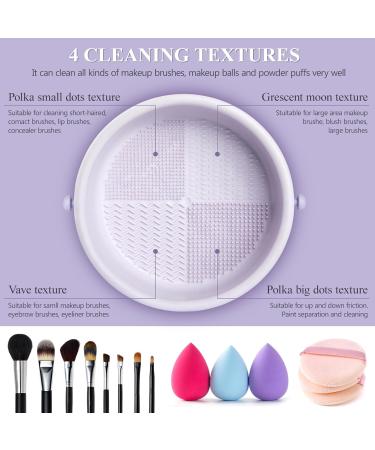 3 in 1 Silicone Makeup Brush Cleaner Bowl - Drying Holder & Cleaning Mat Tool for Cosmetic Brushes | International Shipping Available - Buy Online on SooperMarket.com
