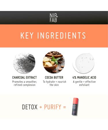 Nip+Fab Charcoal & Mandelic Acid Fix Serum | Hydrating Face Serum with Activated Charcoal & Cocoa Butter 1.7oz - International Shipping Available - Buy Online on SooperMarket.com