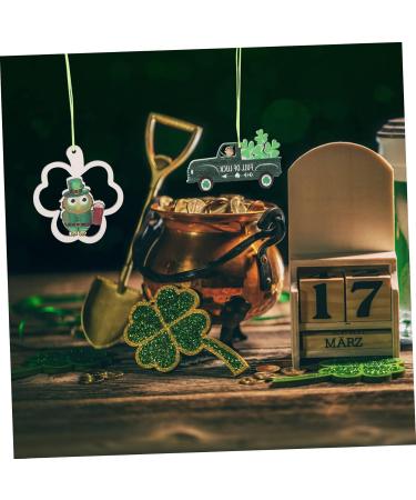 ABOOFAN 4 Boxes Wooden Patrick's Wall Exquisite Decors Wood Pendants Adorable Party Festival St of Hanging - Buy Online on SooperMarket.com