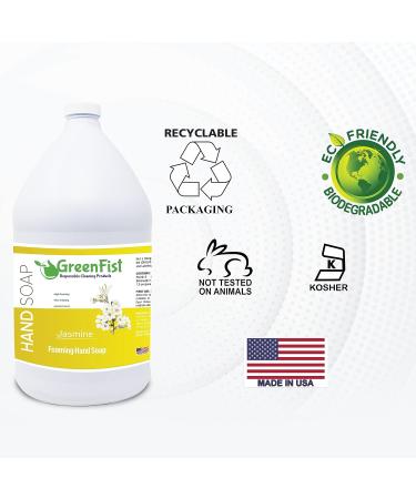 GreenFist Jasmine Scent Foaming Hand Soap Refill - 1 Gallon (128 oz) - Made in USA - Buy Online on SooperMarket.com