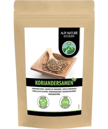 Coriander Seeds Whole Coriander 100% Natural Coriander Seeds Without additives Vegan (250g) 250 GR - Buy Online on SooperMarket.com