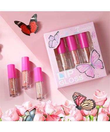 YUECI Glitter Lipstick Set - Diamond Shiny Waterproof Lip Gloss Long-Lasting Moisturizing 3-Color Metallic Texture (1g) - International Shipping Available - Buy Online on SooperMarket.com