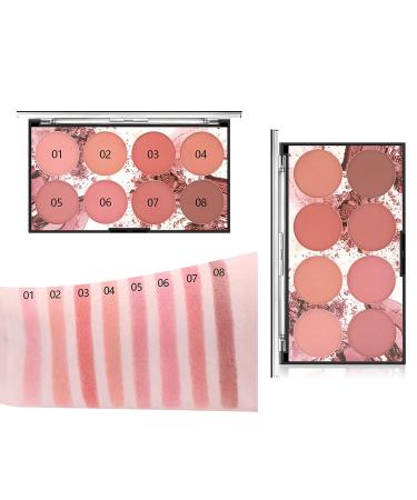 Beteligir 8 Colors Face Blush Palette - Matte & Shimmer Professional Makeup for Women & Girls Lightweight Contour & Highlight - International Shipping Available - Buy Online on SooperMarket.com