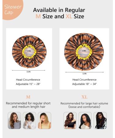 Buy Mikimini 2-Pack Waterproof Shower Hoods - Stylish & Reusable for Women Men Girls & Children | Golden Stripes Design - Buy Online on SooperMarket.com