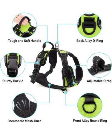 Joytale Reflective Dog Harness for Small Dogs - Adjustable Soft Padded Breathable with Control Handle - Green (1 Pack) - Buy Online on SooperMarket.com