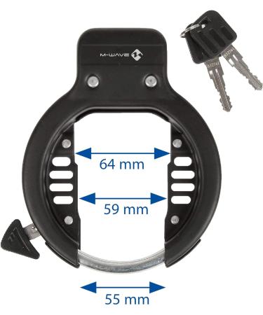 M-WAVE Ring Frame Lock | Secure Bicycle Lock | Anti-Theft Protection & Removable Spacer - International Shipping - Buy Online on SooperMarket.com