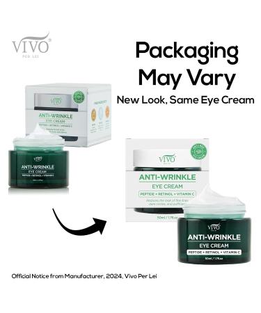 Vivo Per Lei Vitamin C Eye Cream - Anti-Aging Retinol & Peptide Formula for Puffiness Wrinkles & Dark Circles - 1.7 Fl. Oz - Buy Online on SooperMarket.com
