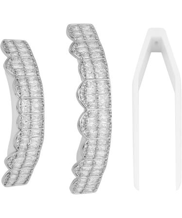 Dentures Gold Plated Brass Hip Hop Denture Set Tooth Decorative Bracket for Festivals(silver) - Buy Online on SooperMarket.com