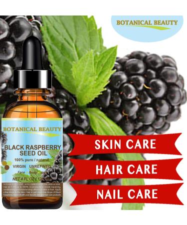 Botanical Beauty Black Raspberry Seed Oil - 100% Pure Natural & Cold Pressed - 2 Fl. oz. for Face Skin Hair Lips & Nails - International Shipping Available - Buy Online on SooperMarket.com