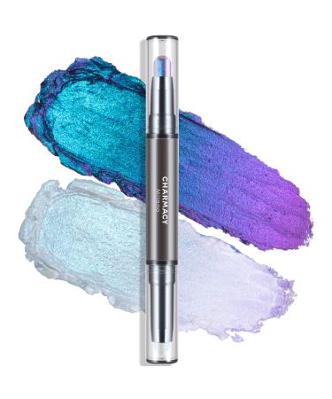 CHARMACY Multichrome 2 in 1 Cream Eyeshadow Stick  Waterproof Eye Brightener Highlighter Stick Makeup  High Pigmented  Smudge-Proof  Vegan & Cruelty-Free (904)