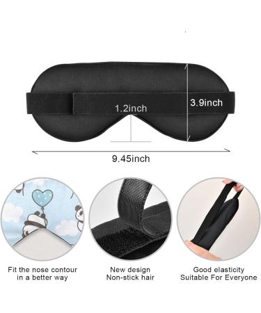Haskirky Light Blocking Eye Mask Breathable and Adjustable Adult Men and Women Travel on Business Trips Yoga Meditation Light Smooth Comfortable Eye Mask Office Deep Sleep Goodies Blue Cartoon Pand - Buy Online on SooperMarket.com