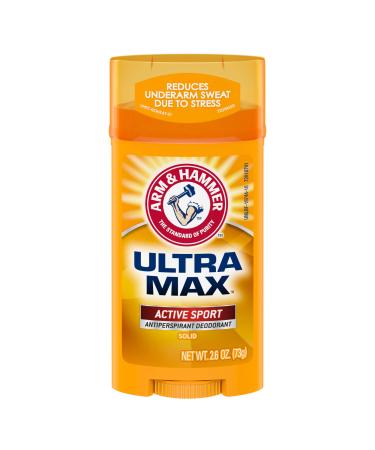 Arm & Hammer UltraMax Solid Antiperspirant Deodorant for Men Active Sport 2.6 oz (73 g)