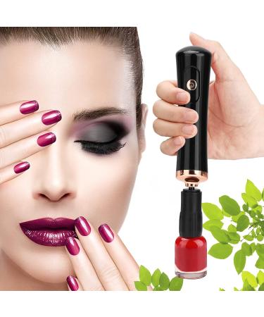Electric Nail Lacquer and Glue Shaker for Eyelash Extensions - Handsfree Time Saving Tool with 2 Connectors, 9 Caliber Sizes, Even Liquid Mixing - Black - Buy Online on SooperMarket.com
