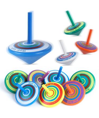 Lisopo 20 Pcs Colorful Wooden Circle Toys - Perfect for Children's Birthday Party Bag Fillers & Decorations | International Shipping - Buy Online on SooperMarket.com