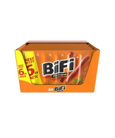 BIFI original - 20 pack (20 x 6 x 22.5 g) - Hearty salami meat snack - smoked mini sausage as snack to go original 6 Pack