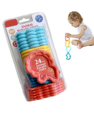Ghirting Kid Links Rings Toys Sensory Ring Toys - Funny connecting rings for children's bed toys Kid Link Rings toy for toddlers children children boys girls